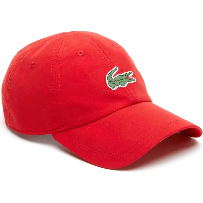 cepur-izliekta-sarkans-regulejams-croc-microfibre-no-lacoste