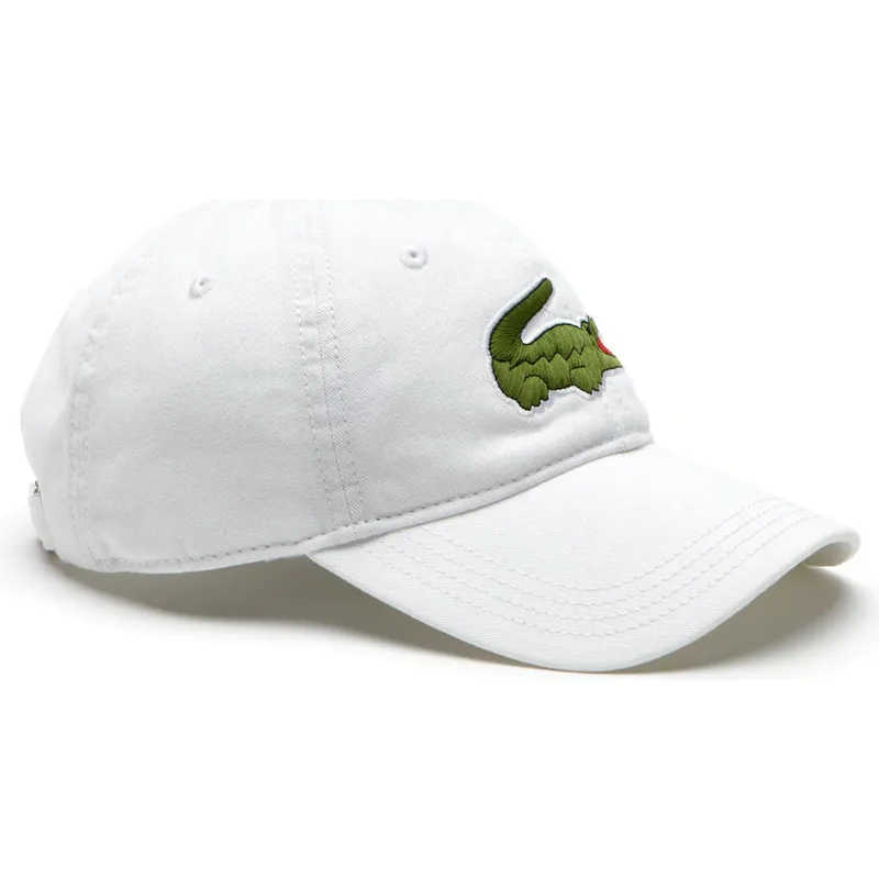 cepur-izliekta-balts-regulejams-big-croc-gabardine-no-lacoste