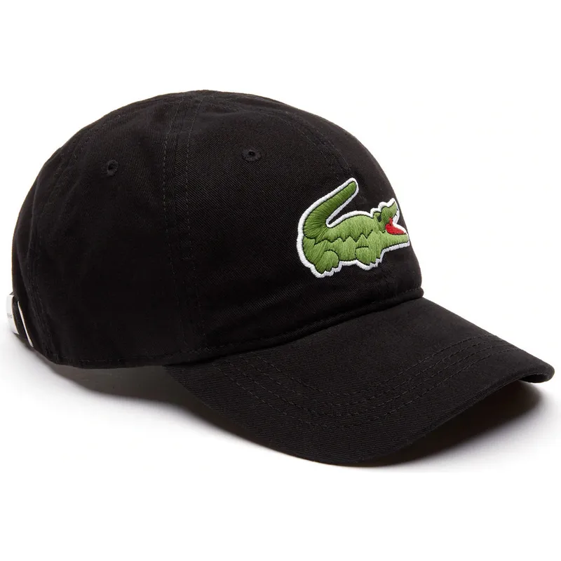 cepur-izliekta-melns-regulejams-big-croc-gabardine-no-lacoste