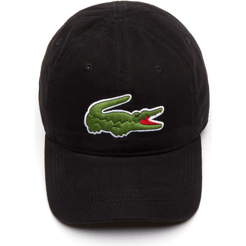 cepur-izliekta-melns-regulejams-big-croc-gabardine-no-lacoste