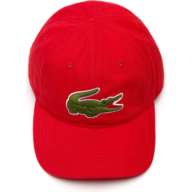 cepur-izliekta-sarkans-regulejams-big-croc-gabardine-no-lacoste