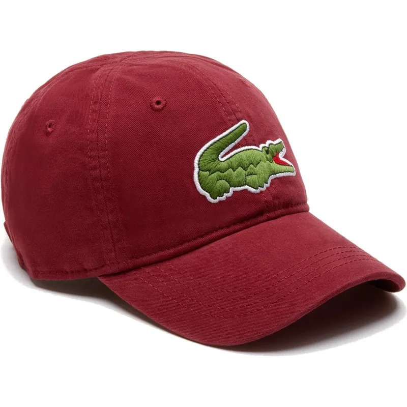 cepur-izliekta-sarkans-regulejams-big-croc-gabardine-no-lacoste