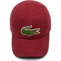 verstellbare-bordeauxrote-kappe-mit-gebogenem-schirm-big-croc-gabardine-von-lacoste