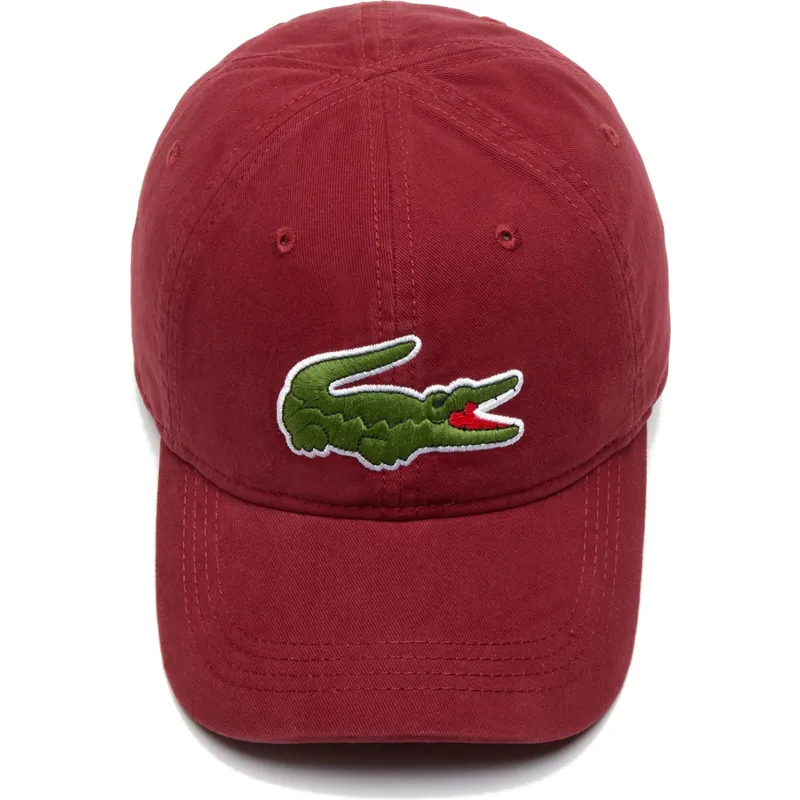 cepur-izliekta-sarkans-regulejams-big-croc-gabardine-no-lacoste