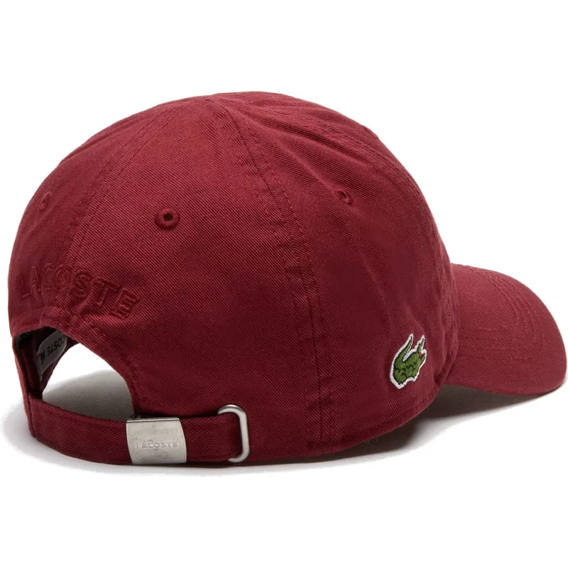 cepur-izliekta-sarkans-regulejams-basic-side-crocodile-no-lacoste
