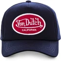 von-dutch-mar-marineblaue-snapback-cap-mit-gebogenem-schirm