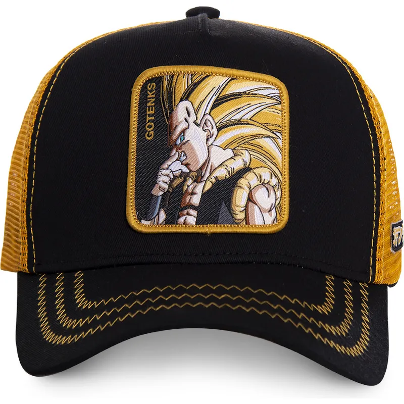 cepur-izliekta-truckeris-melns-snapback-super-saiyan-3-got2-gotenks-dragon-ball-no-capslab