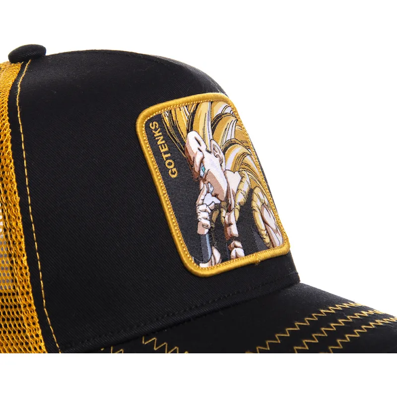 cepur-izliekta-truckeris-melns-snapback-super-saiyan-3-got2-gotenks-dragon-ball-no-capslab