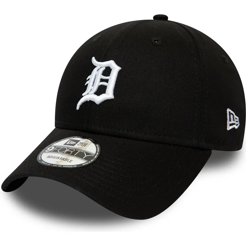 cepur-izliekta-melns-regulejama-lente-9forty-league-essential-no-detroit-tigers-mlb-no-new-era