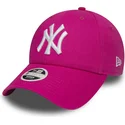 gorra-curva-rosa-ajustable-9forty-essential-de-new-york-yankees-mlb-de-new-era