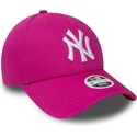 new-era-new-york-yankees-mlb-9forty-essential-verstellbare-rosa-kappe-mit-gebogenem-schirm