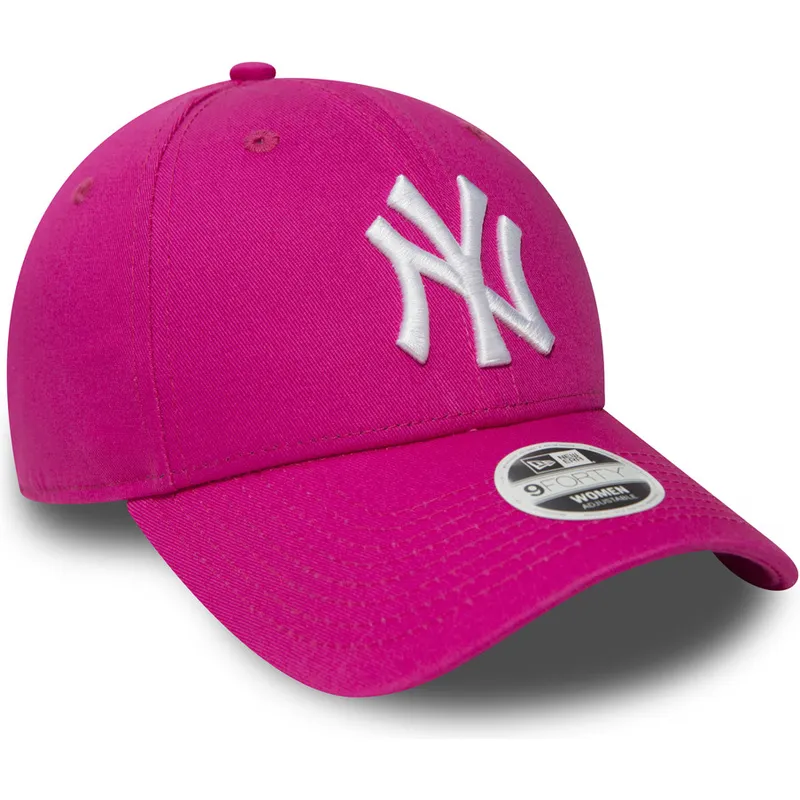cepur-izliekta-roza-regulejama-lente-9forty-essential-no-new-york-yankees-mlb-no-new-era