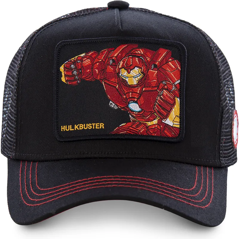 cepur-izliekta-truckeris-melns-snapback-hulkbuster-bus2-iron-man-marvel-comics-no-capslab