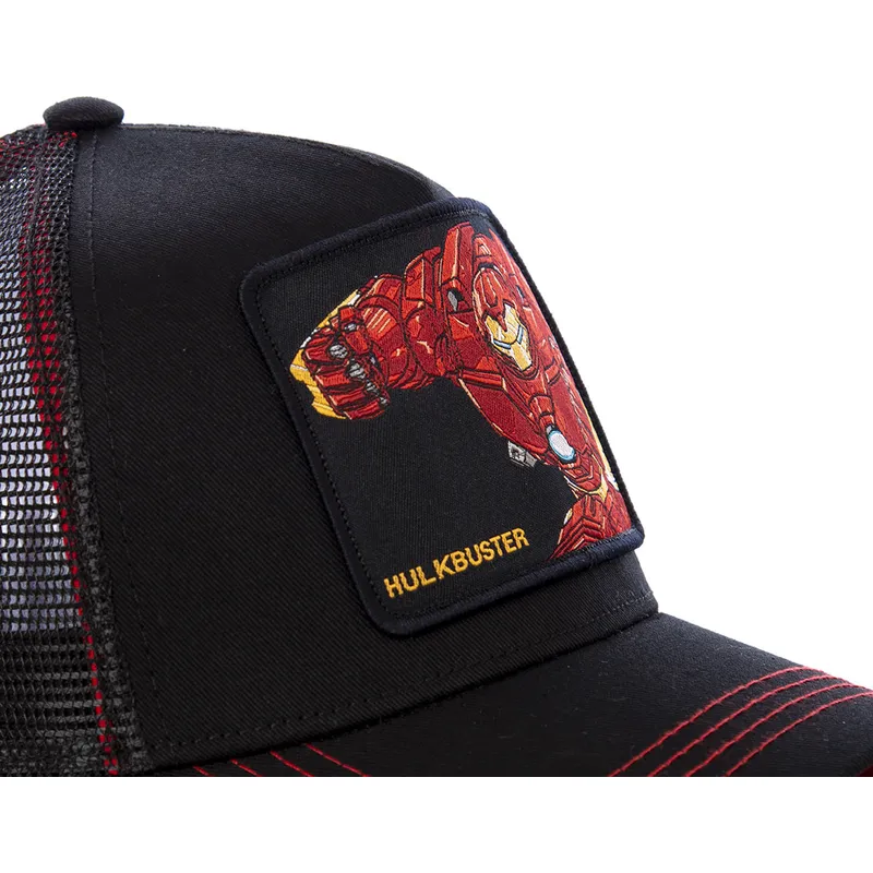 cepur-izliekta-truckeris-melns-snapback-hulkbuster-bus2-iron-man-marvel-comics-no-capslab