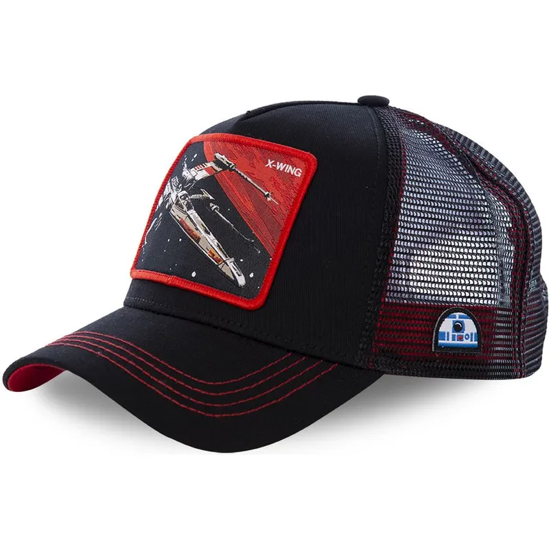cepur-izliekta-truckeris-melns-snapback-ltd6-x-wing-starfighter-star-wars-no-capslab
