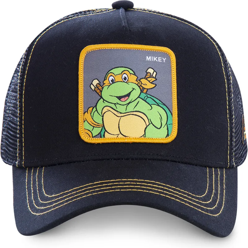 cepur-izliekta-truckeris-melns-snapback-mik-mikelandzelo-teenage-mutant-ninja-turtles-no-capslab