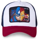 capslab-marvel-comics-civil-war-war1-captain-america-und-iron-man-weisse-marineblaue-und-rote-trucker-kappe