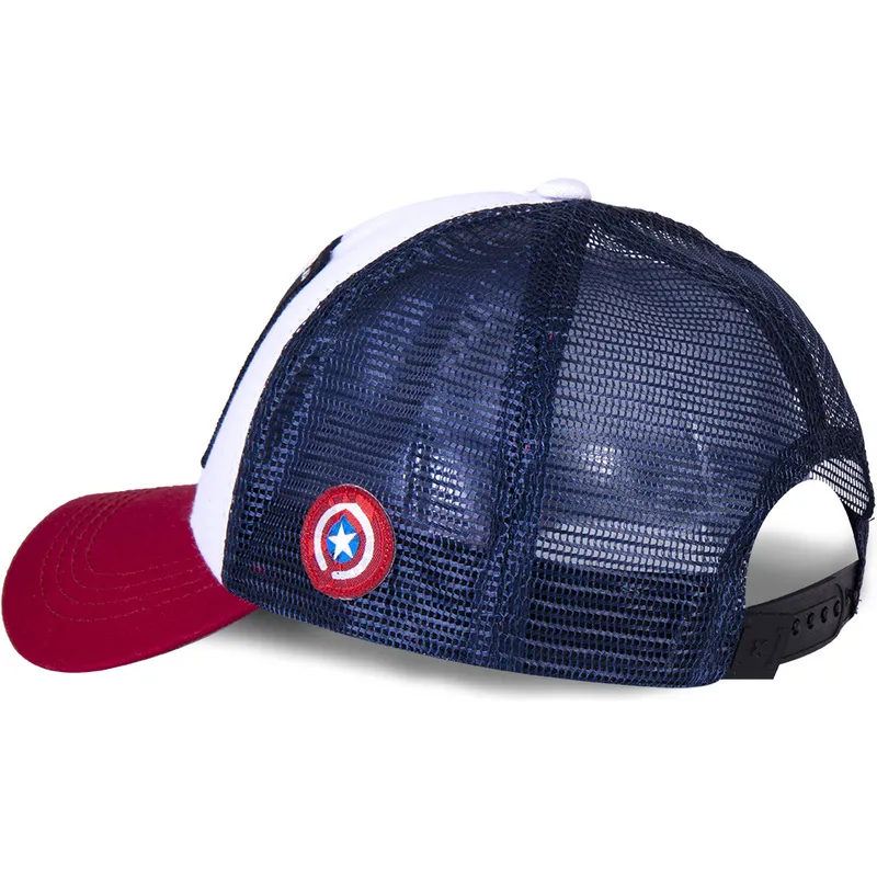 cepur-izliekta-truckeris-balts-snapback-civil-war-war1-kapteinis-amerika-un-dzelzs-virs-marvel-comics-no-capslab