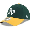 gorra-curva-verde-y-amarilla-ajustable-9forty-the-league-de-oakland-athletics-mlb-de-new-era