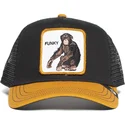 casquette-trucker-noire-et-jaune-singe-banana-shake-goorin-bros