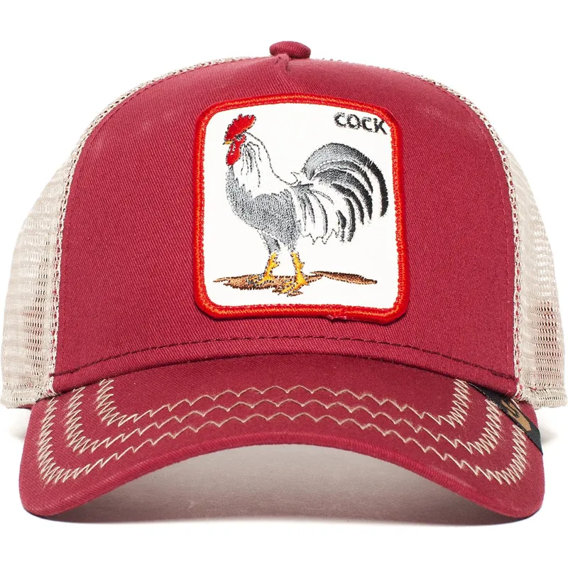 cepur-izliekta-truckeris-sarkans-snapback-rooster-the-farm-no-goorin-bros