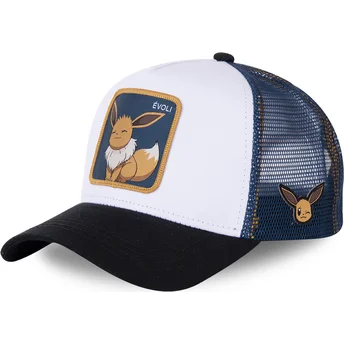 cepur-izliekta-truckeris-balts-snapback-evo3-eevee-pokemon-no-capslab