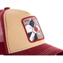 capslab-looney-tunes-silvestre-loomin2-orange-rote-trucker-kappe
