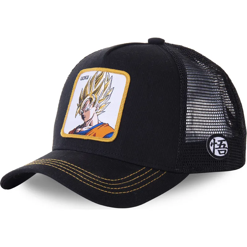cepur-izliekta-truckeris-melns-snapback-super-saiyan-go4-son-goku-dragon-ball-no-capslab