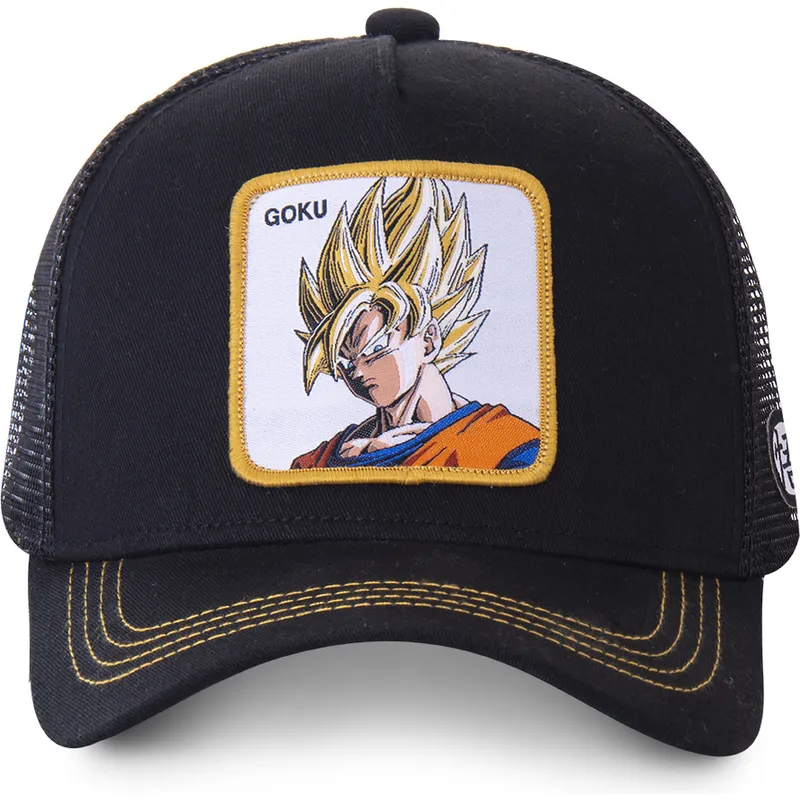 cepur-izliekta-truckeris-melns-snapback-super-saiyan-go4-son-goku-dragon-ball-no-capslab