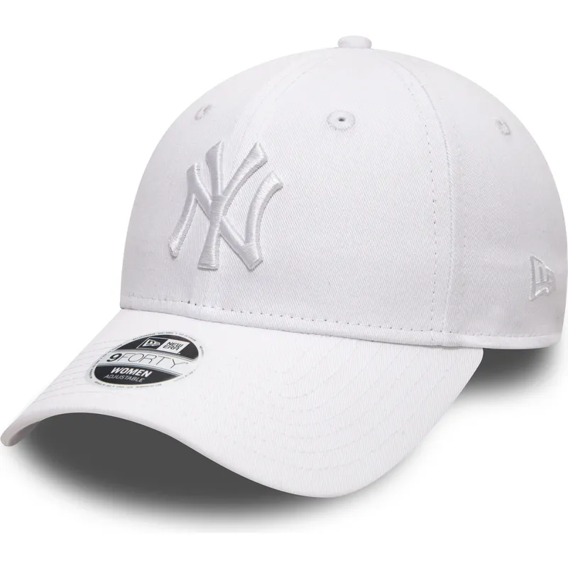 biala-regulowana-czapka-z-zakrzywionym-daszkiem-z-bialym-logo-9forty-league-essential-new-york-yankees-mlb-new-era