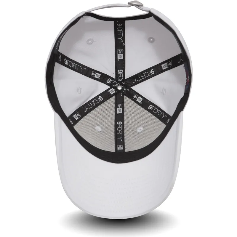 vit-justerbar-kurvad-keps-med-vit-logotyp-9forty-league-essential-fran-new-york-yankees-mlb-av-new-era