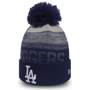 Cap pompom blue Cuff Knit Sport no Los Angeles Dodgers MLB no New Era