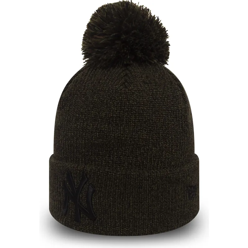 cepur-ar-bumbuli-melns-cuff-knit-marl-bobble-no-new-york-yankees-mlb-no-new-era
