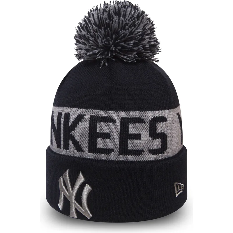 cepur-ar-bumbuli-zils-cuff-knit-team-tonal-no-new-york-yankees-mlb-no-new-era