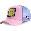 capslab-looney-tunes-twe1-tweety-rosa-und-blau-trucker-kappe