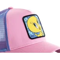 capslab-looney-tunes-twe1-tweety-rosa-und-blau-trucker-kappe
