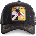 cepur-izliekta-truckeris-melns-snapback-loomin1-silvestrs-looney-tunes-no-capslab