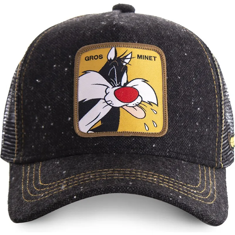 schwarze-trucker-kappe-silvester-loomin1-looney-tunes-von-capslab