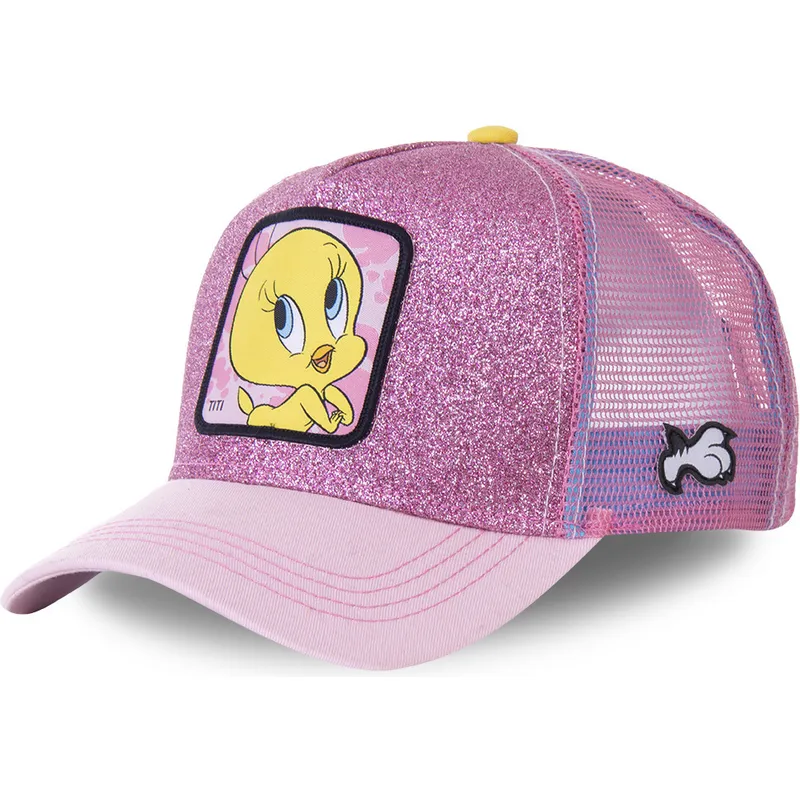 cepur-izliekta-truckeris-roza-snapback-purpurina-twe4-tvitijs-looney-tunes-no-capslab