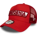 cepur-izliekta-truckeris-sarkans-snapback-a-frame-usa-patch-california-no-new-era