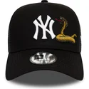 schwarze-a-frame-trucker-cap-snake-new-york-yankees-mlb-von-new-era