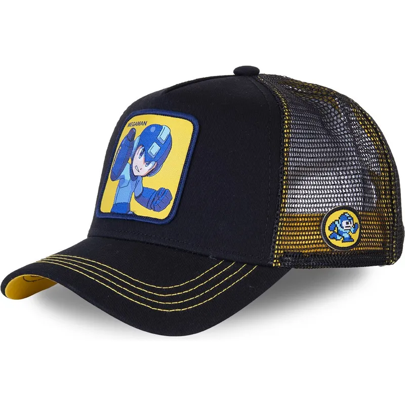 cepur-izliekta-truckeris-melns-snapback-her2-mega-man-no-capslab cepur-izliekta-truckeris-melns-snapback-her2-mega-man-no-capslab