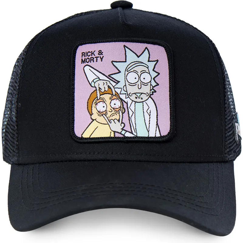 cepur-izliekta-truckeris-melns-snapback-loo1-rick-un-morty-riks-un-mortijs-no-capslab