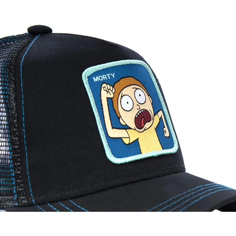 cepur-izliekta-truckeris-melns-snapback-mor1-morty-smith-riks-un-mortijs-no-capslab