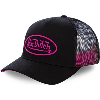 cepur-izliekta-truckeris-melns-snapback-rosa-neo-pin-no-von-dutch