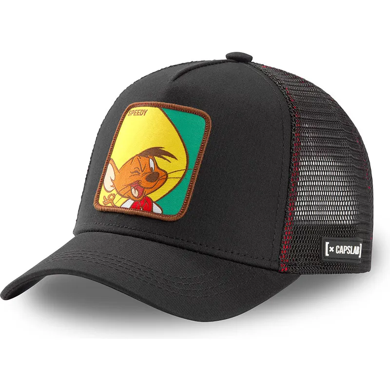 cepur-izliekta-truckeris-melns-snapback-gon2-speedy-gonzales-looney-tunes-no-capslab