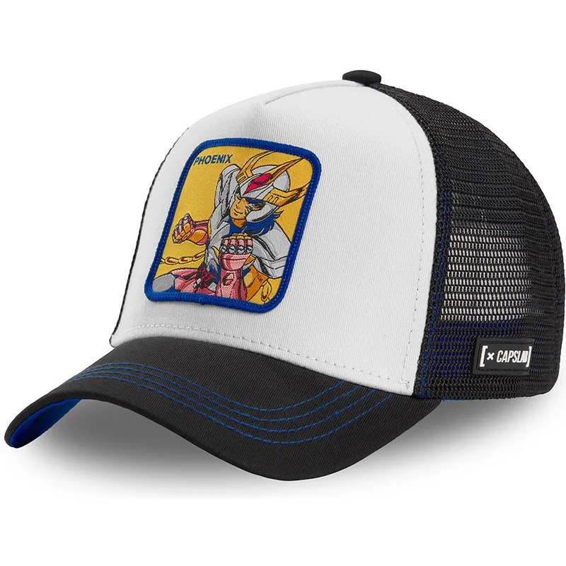 cepur-izliekta-truckeris-balts-snapback-feniksa-ikki-saint-seiya-knights-of-the-zodiac-no-capslab