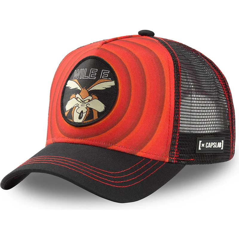 cepur-izliekta-truckeris-sarkans-snapback-bullseye-color-rings-wil1-koijots-looney-tunes-no-capslab