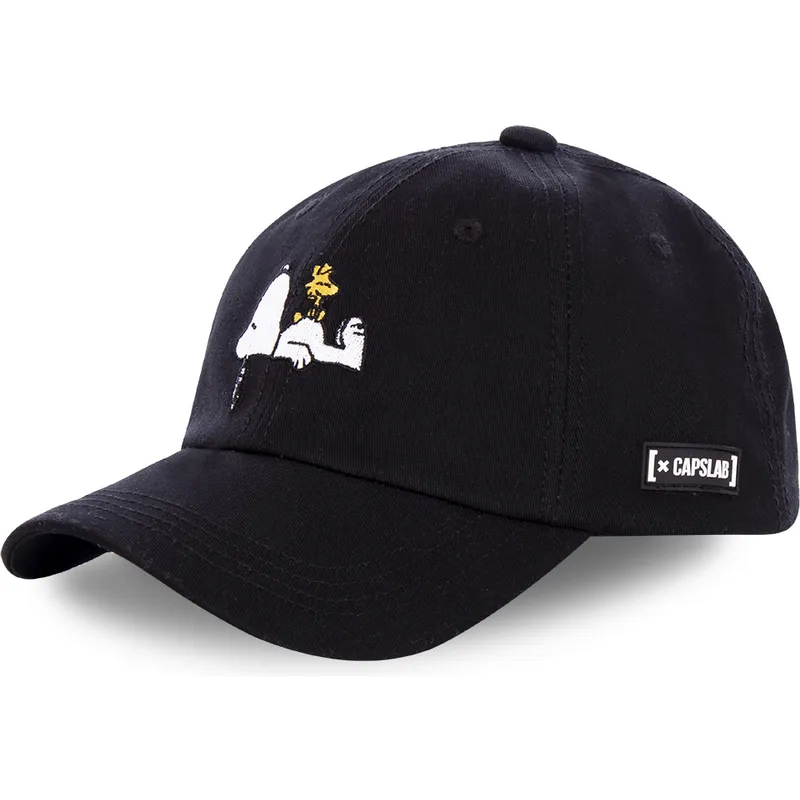 cap-izliekta-black-snapback-snoopy-and-emilio-peanuts-no-capslab