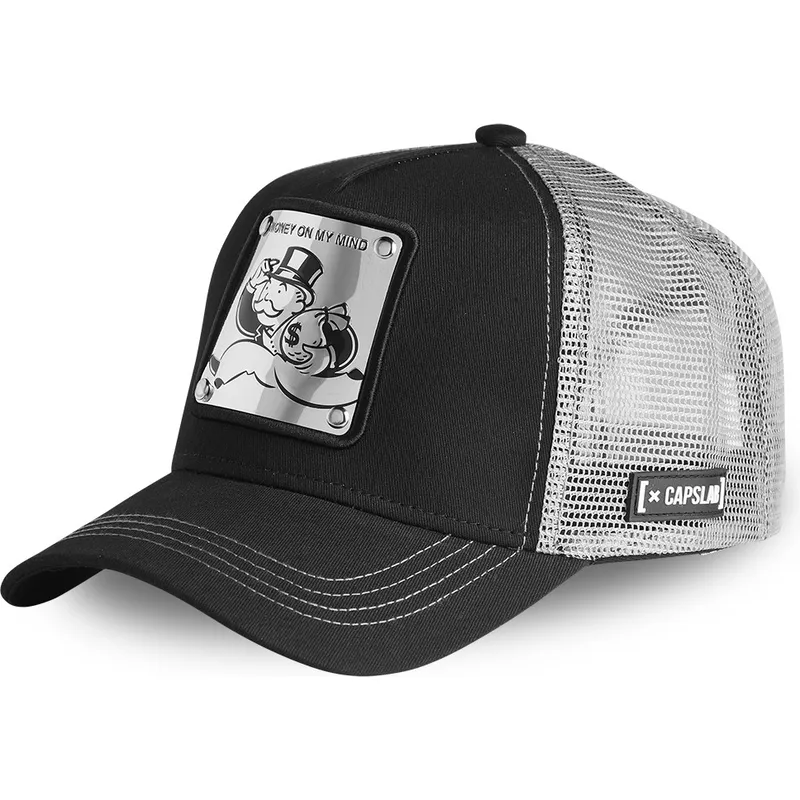 cepur-izliekta-truckeris-melns-snapback-uncle-maille-rich-uncle-pennybags-monopoly-no-capslab